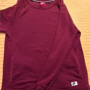 Nike Burgundy Crewneck Sweatshirt